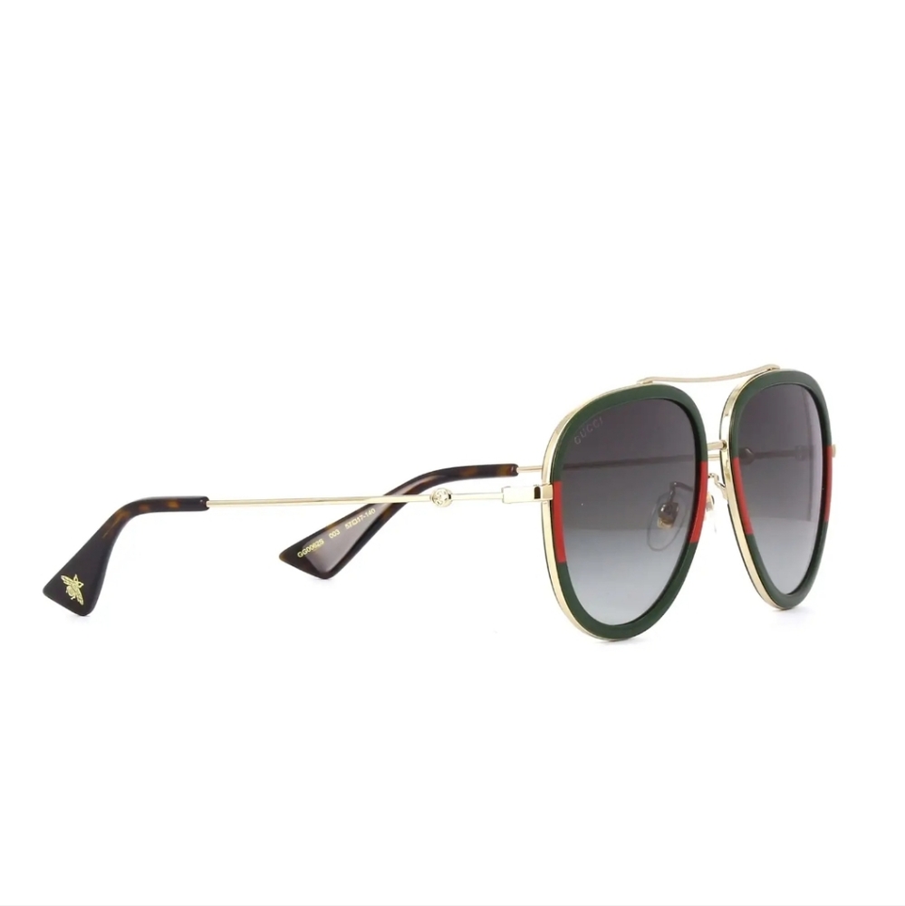 NEW GUCCI GG0062S 003 GREEN RED UNISEX SUNGLASSES GG0062S - Picture 4 of 9